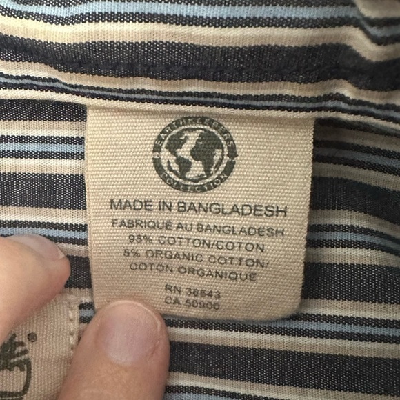 Timberland XXL long-sleeve button down blue/tan/navy 100% cotton - Picture 11 of 11